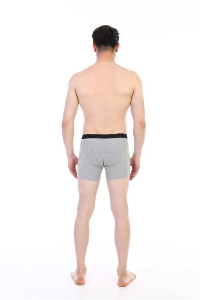 Erkek Elastanlı Gri Boxer 889 - Resim 5