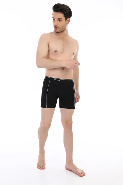 Erkek Elastanlı Biyeli Siyah Uzun Boxer 855 ürün görseli 1