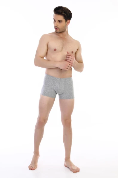 Erkek Elastanlı Gri Boxer 810 - Resim 2