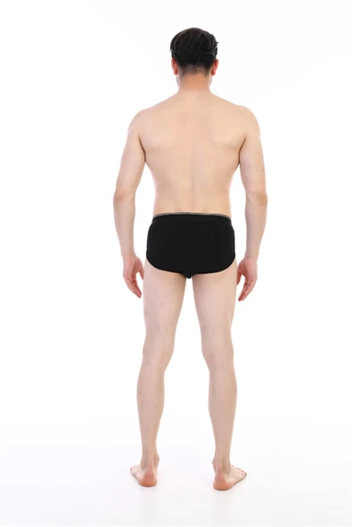 Erkek Elastanlı Siyah Slip 887 - Resim 6