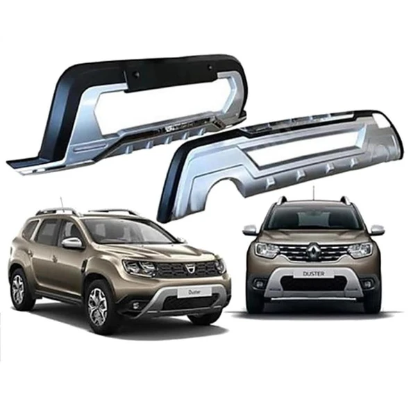 Dacia Duster Uyumlu 2018-2020 Ön Arka Tampon Koruma Difüzör ürün görseli 1