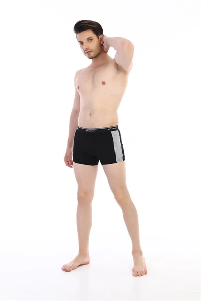 Erkek Elastanlı Biyeli Siyah Boxer 850 ürün görseli 1