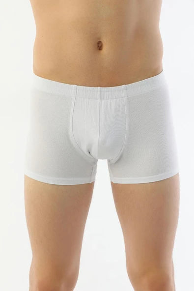 Erkek Elastanlı Beyaz Boxer 810 - Resim 6