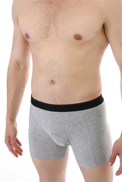 Erkek Elastanlı Gri Boxer 889 - Resim 6