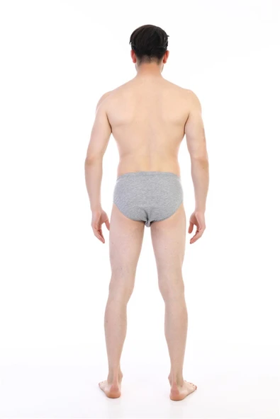 Erkek Süprem Gri Melanj Slip 741 - Resim 4