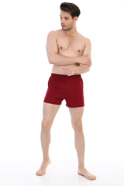 Erkek Penye Bordo Boxer 805 - Resim 4