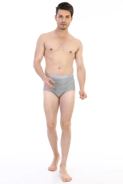 Erkek Ribana Klasik Gri Melanj Slip 860 ürün görseli 1