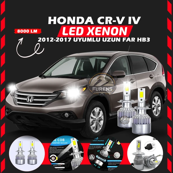 Honda CR-V 2012-2017 Uzun Far Uyumlu Şimşek Etkili Led Xenon Performance Series HB3 ürün görseli 1