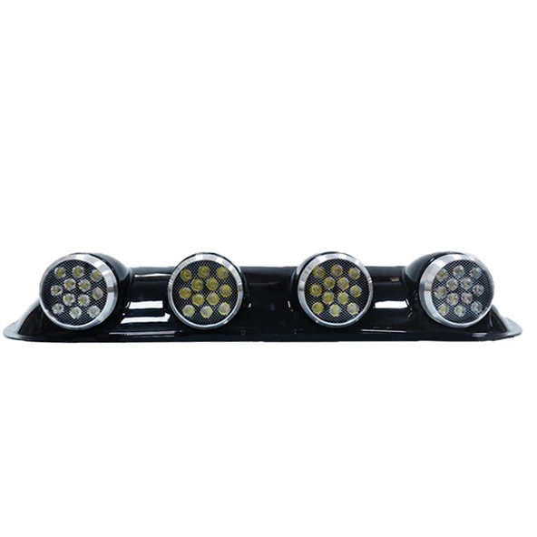 Off-Road Sis Lambası Yuvarlak Siyah 12x4 Led 12-24v Set ürün görseli 1