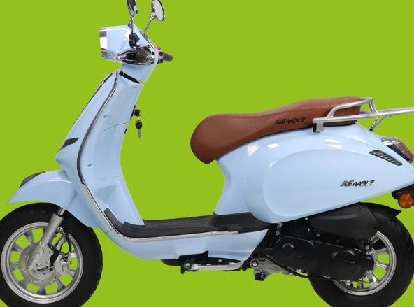 RS4 BENZINLI SCOOTER (50CC) BEYAZ - Resim 4