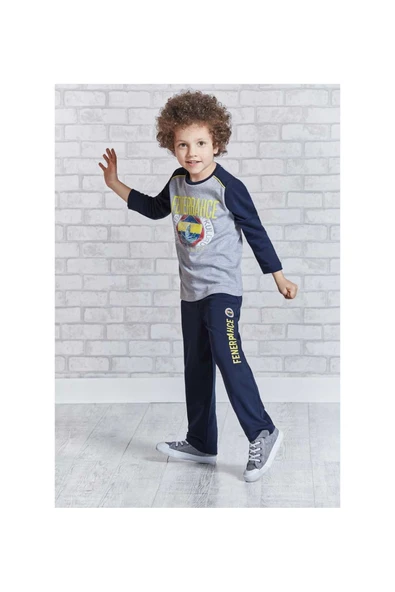 Fenerbahçe 9312 Garson Çocuk Uzun Kol Pijama Takmı ürün görseli 1