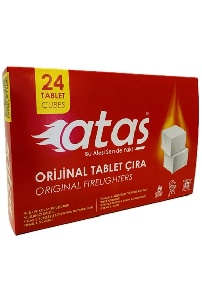 ATAŞ Mangal Kömür Tutuşturucu Tablet Çıra 24 PCS ürün görseli 1