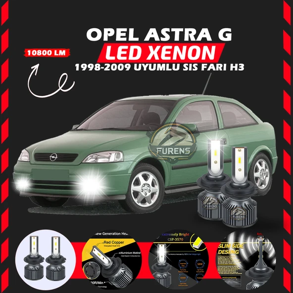 Opel Astra G 1998-2009 Sis Farı Uyumlu Şimşek Etkili Led Xenon Premium Series H3 ürün görseli 1