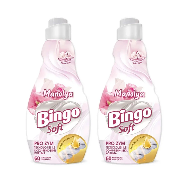 Bingo Soft Konsantre Çamaşır Yumuşatıcısı Manolya 1440 ml X 2 Adet ürün görseli 1