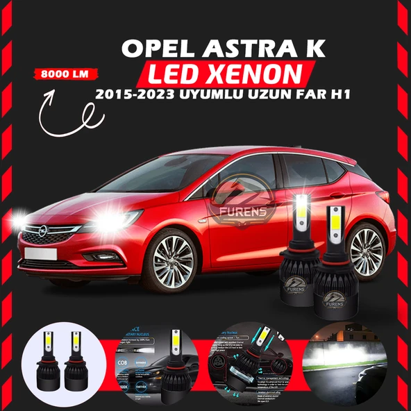 Opel Astra K 2015-2023 Uzun Far Uyumlu Şimşek Etkili Led Xenon Light Series H1 ürün görseli 1