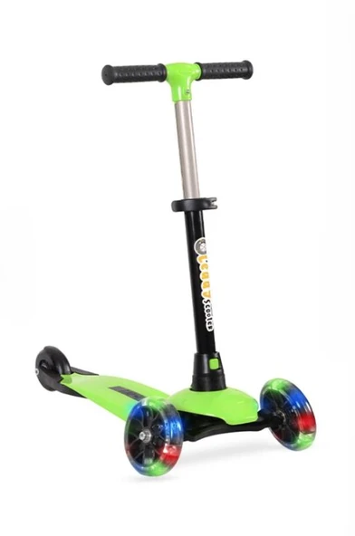 Leedy Yeşil Led Işıklı 3 Tekerlekli Scooter ürün görseli 1