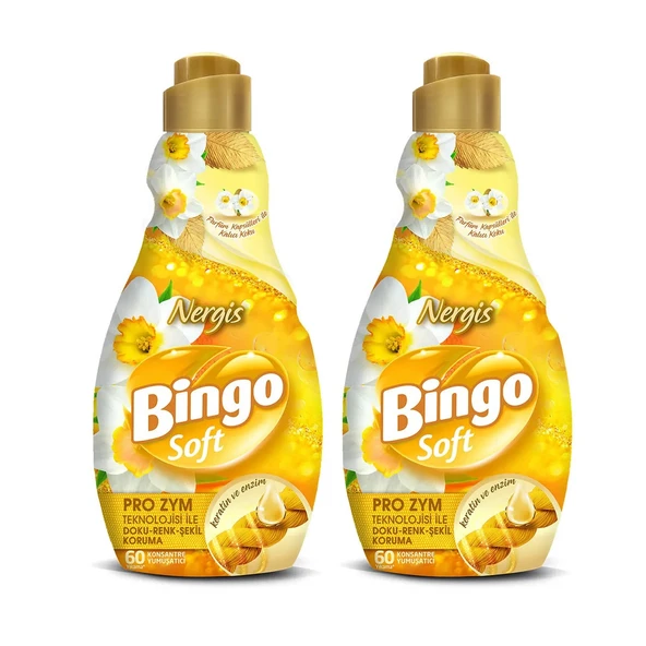 Bingo Soft Konsantre Çamaşır Yumuşatıcısı Nergis 1440 ml X 2 Adet ürün görseli 1
