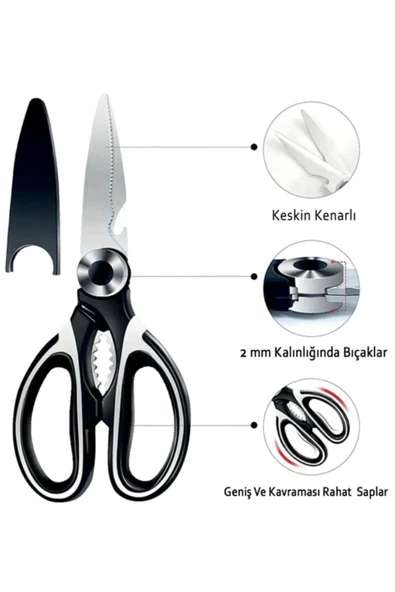 Online Kapında Çok Amaçlı Ultra Keskin Mutfak Makası ürün görseli 1