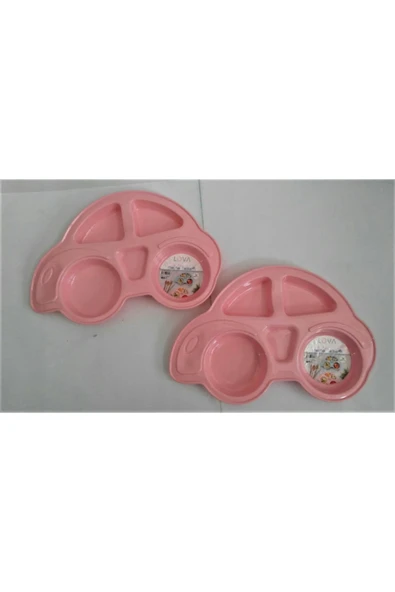 Lova Mama Tabağı Araba Model Pembe 30x17 Cm Lv-108 ürün görseli 1