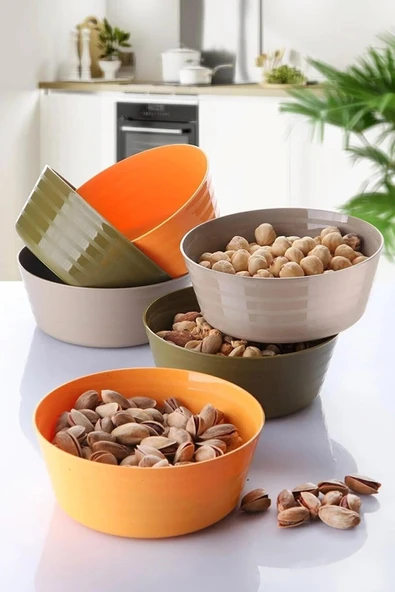 Online Kapında Lüks 12 Adet Plastik Çerezlik Kase Renkli ürün görseli 1