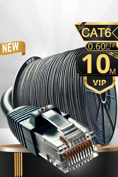 MN6 M108XF 10 Metre Internet Kablosu/FTP 0,60MM Cat6 23AWG/İKI Kat Korumalı/ethernet Kablosu 10 Metre/iç Dış Mekan Uyumlu/high Performance Cable ürün görseli 1