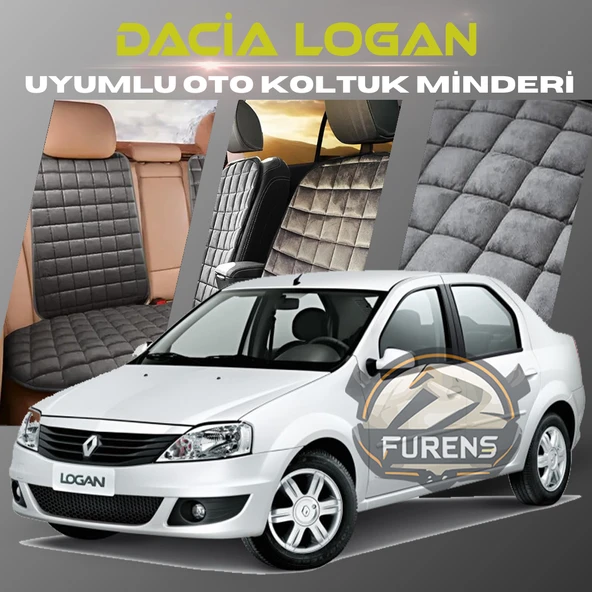 Dacia Logan Antrasit Renk Tay Tüyü Cepli & Terletmez Sırtlı Oto Koltuk Minder Seti - Koltuk Koruma Kılıfı (ÖN & ARKA TAM SET) ürün görseli 1