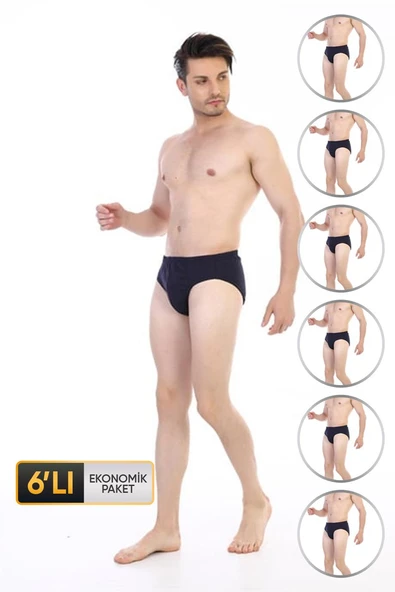 Erkek Süprem Lacivert Slip 741 6'Lı Ekonomik Paket ürün görseli 1