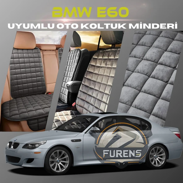 Bmw E60 Antrasit Renk Tay Tüyü Cepli & Terletmez Sırtlı Oto Koltuk Minder Seti - Koltuk Koruma Kılıfı (ÖN & ARKA TAM SET) ürün görseli 1