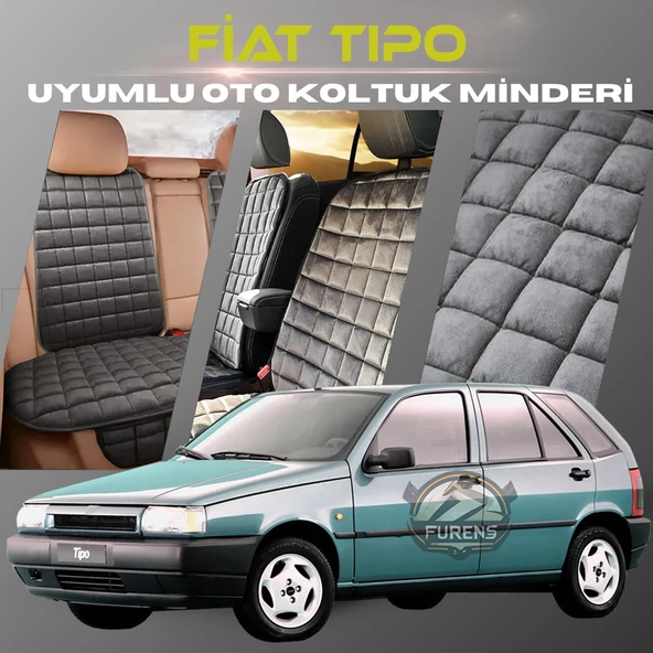 Fiat Tipo Antrasit Renk Tay Tüyü Cepli & Terletmez Sırtlı Oto Koltuk Minder Seti - Koltuk Koruma Kılıfı (ÖN & ARKA TAM SET) ürün görseli 1