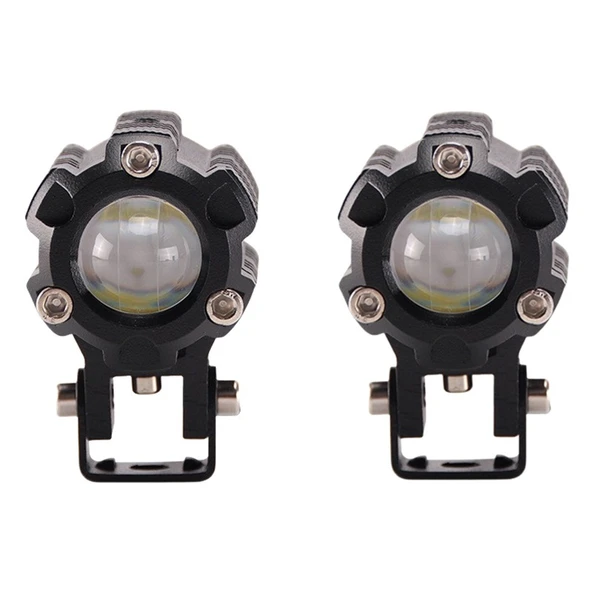 Off-Road Sis Lambası 6.5cmx4.5cmx6.5cm Beyaz-Sarı 10w 12-80v Set ürün görseli 1