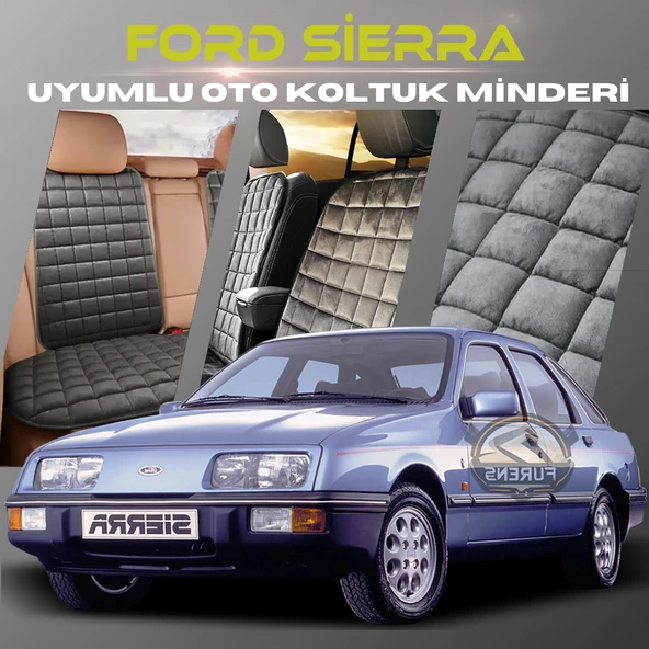 Ford Sierra Antrasit Renk Tay Tüyü Cepli & Terletmez Sırtlı Oto Koltuk Minder Seti - Koltuk Koruma Kılıfı (ÖN & ARKA TAM SET) ürün görseli 1