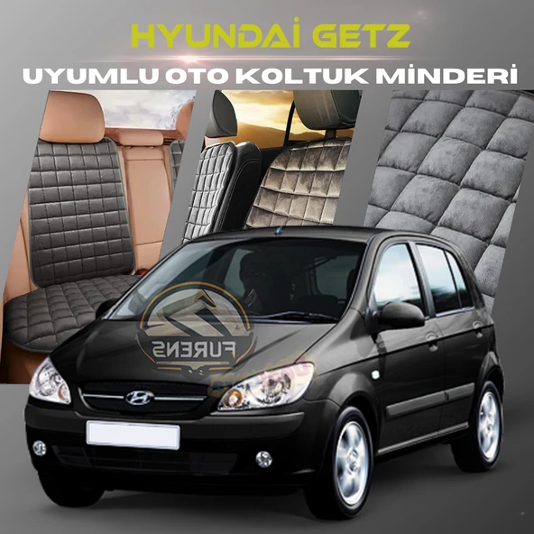 Hyundai Getz Antrasit Renk Tay Tüyü Cepli & Terletmez Sırtlı Oto Koltuk Minder Seti - Koltuk Koruma Kılıfı (ÖN & ARKA TAM SET) ürün görseli 1