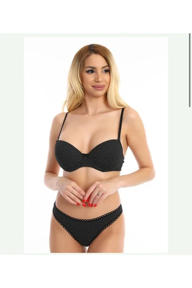bepshop Siyah Destekli Sütyen Kilot Takım ürün görseli 1