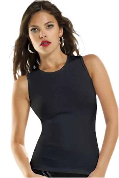 Güryıldız Has Altunkoza Bayan Sıfır Kol Atlet Body Siyah 10012s ürün görseli 1