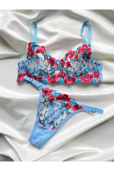 CozyChic Arona Lingerie Çiçekli Dantel İç Çamaşır Takımı ürün görseli 1