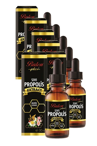 6 Adet Sıvı Propolis Ekstraktı Su Bazlı Damla 30 Ml X 6 ürün görseli 1