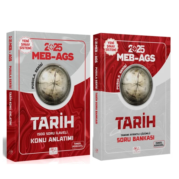 CBA Yayınları 2025 MEB AGS Tarihin Pusulası Konu ve Soru Bankası Seti 2 Kitap ürün görseli 1