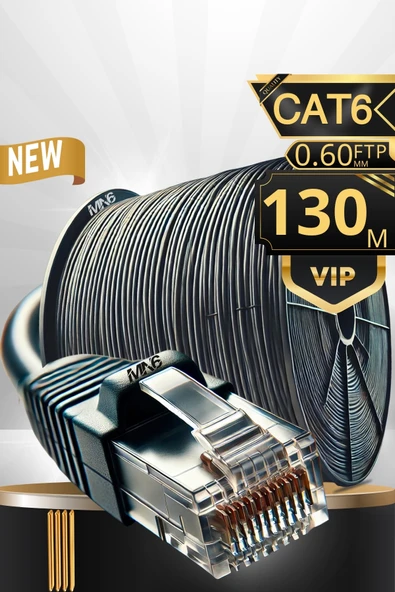 MN6 M108XF 130 Metre Internet Kablosu/FTP 0,60MM Cat6 23AWG/İKI Kat Korumalı/ethernet Kablosu 130 Metre/iç Dış Mekan Uyumlu/high Performance Cable ürün görseli 1
