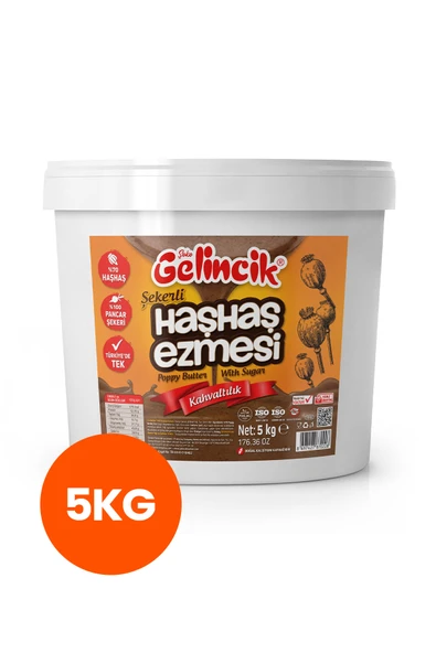 Gelincik Kahvaltılık Sürülebilir Doğal Katkısız 5kg Özel Üretim Şekerli Haşhaş Ezmesi ürün görseli 1