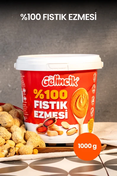 Gelincik 2'li Set 320G Leblebi Kreması ve 1KG Şekersiz %100 Saf Katkısız Taze Çekim Glutensiz Fıstık Ezmesi ürün görseli 1
