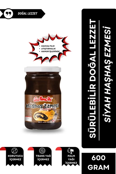 Gelincik Siyah Haşhaş Ezmesi 600 Gr Kavanoz ürün görseli 1