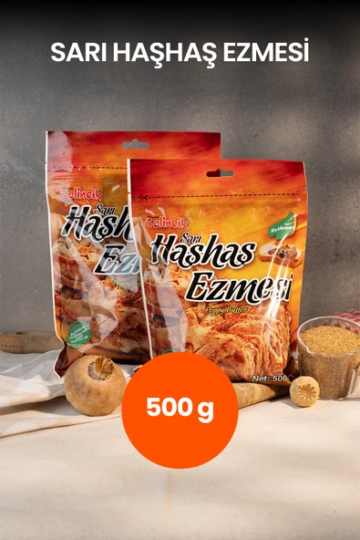 Gelincik Kahvaltılık Hamur Işlerinde Doğal 500gr Kase Özel Üretim Sarı Haşhaş Ezmesi ürün görseli 1