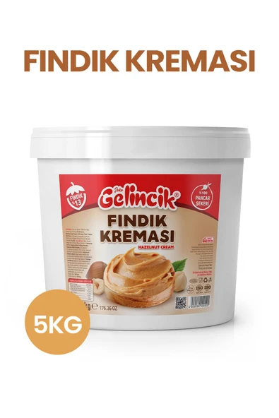 Gelincik Kahvaltılık Sürülebilir Doğal Katkısız 5kg Özel Üretim Fındık Kreması ürün görseli 1