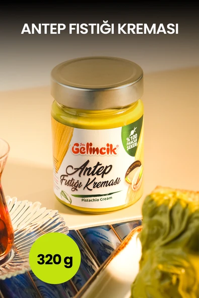 Gelincik Gelincik 320gr Antep Fıstığı Kreması %25 Antep Fıstığı Içerir Dubai Çikolatası Özel ürün görseli 1