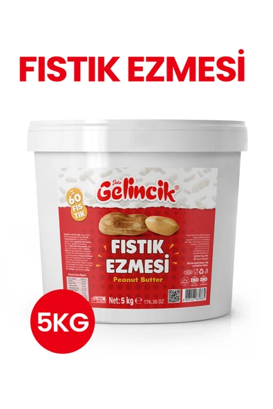 Gelincik Kahvaltılık Sürülebilir Doğal Katkısız 5kg Özel Üretim Şekerli Fıstık Ezmesi ürün görseli 1