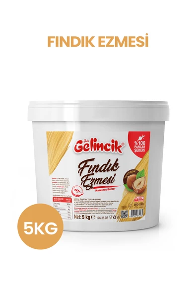 Gelincik Kahvaltılık Sürülebilir Doğal Katkısız 5kg Özel Üretim Fındık Ezmesi ürün görseli 1