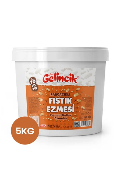 Gelincik Kahvaltılık Sürülebilir Doğal Katkısız 5kg Özel Üretim Parçacıklı şekerli Fıstık Ezmesi ürün görseli 1