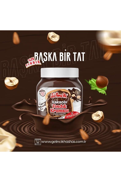Gelincik Kahvaltılık Sürülebilir Doğal Katkısız 650gr Özel Üretim Kakaolu Fındık Kreması ürün görseli 1