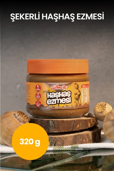 Gelincik Kahvaltılık Sürülebilir Doğal Katkısız 320gr Özel Üretim Şekerli Haşhaş Ezmesi ürün görseli 1