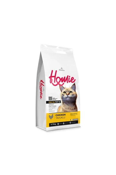 Homie Düşük Tahıllı Tavuklu Yetişkin Kedi Maması 3.75 Kg ürün görseli 1